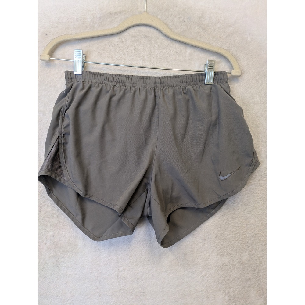 Nike Dri-FIT Running Shorts Women's Small Gray Mesh Panels Athletic Tempo